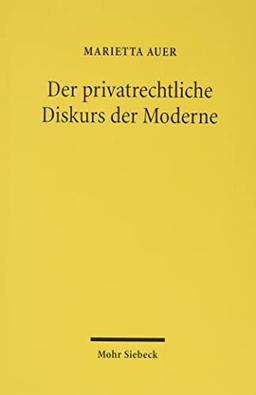 Der privatrechtliche Diskurs der Moderne: Habilitationsschrift