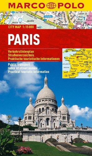 MARCO POLO Cityplan Paris 1:15 000: Verkehrslinienplan, Straßenverzeichnis, Praktische touristische Informationen