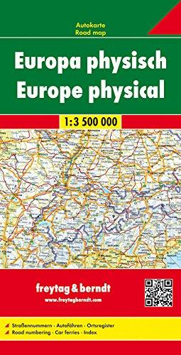 Freytag Berndt Autokarten, Europa physisch - Maßstab 1:3 500 000 (freytag & berndt Auto + Freizeitkarten)