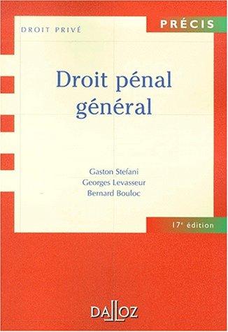 Droit pénal général. 17ème édition (Precis)