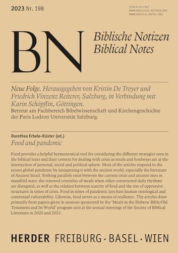 Food and Pandemic: Biblische Notizen Band 198