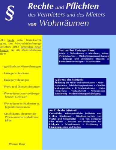 Rechte und Pflichten des Vermieters und des Mieters von Wohnräumen