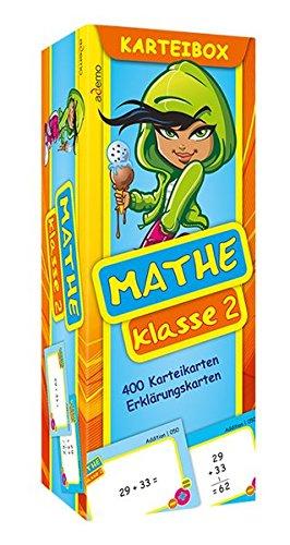 Karteibox Mathe Klasse 2: mit farbigen Karteikarten