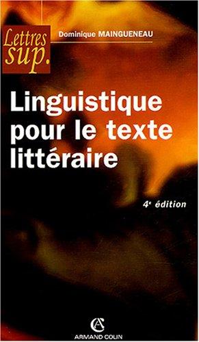 Linguistique pour le texte littéraire