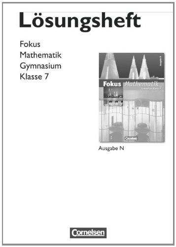 Fokus Mathematik - Gymnasium - Ausgabe N: 7. Schuljahr - Lösungen zum Schülerbuch