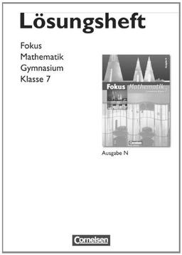 Fokus Mathematik - Gymnasium - Ausgabe N: 7. Schuljahr - Lösungen zum Schülerbuch