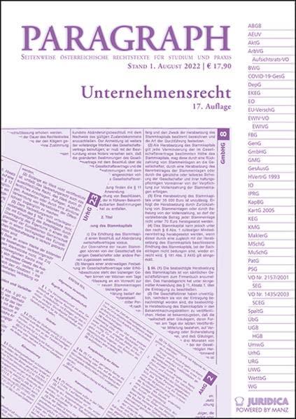 Paragraph - Unternehmensrecht (Edition Juridica)