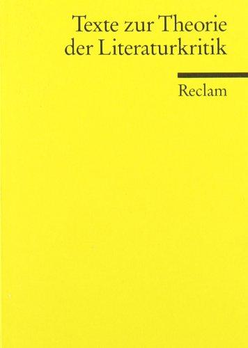 Texte zur Theorie der Literaturkritik