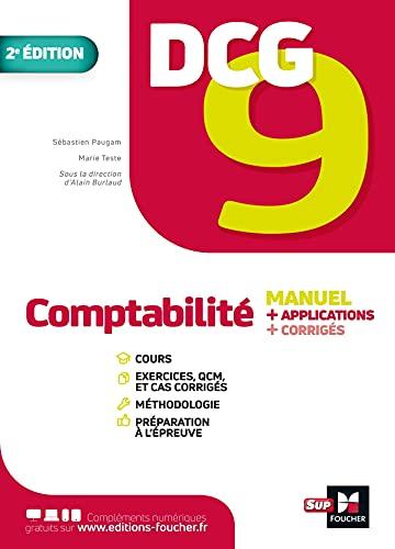 DCG 9, comptabilité : manuel + applications + corrigés