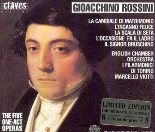 The five one-act operas: La cambiale di matrimonio / L'inganno felice / La scala di Seta / L'occasione fa il ladro / Il signor Bruschino