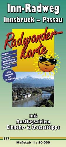 Radwanderkarte Inn-Radweg, Innsbruck - Passau