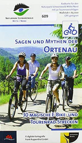 Radkarte Sagen und Mythen der Ortenau: 30 magische E-Bike- und Tourenrad-Strecken, Maßstab 1:65000