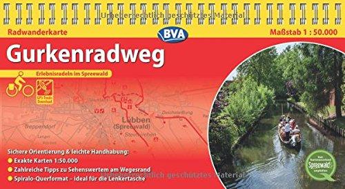 Kompakt-Spiralo BVA Gurkenradweg 1:50.000, GPS-Track-Download: Erlebnisradeln im Spreewald