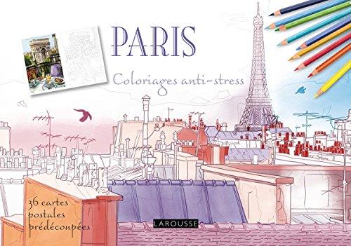 Paris : coloriages anti-stress : 36 cartes postales prédécoupées