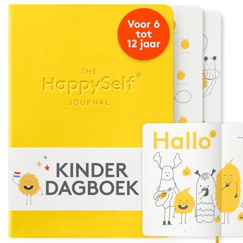 HappySelf – Das preisgekrönte Tagesjournal im Alter von 6-12 Jahren zur Förderung des Glücks, zur Entwicklung positiver Gewohnheiten [Deutschsprachige Ausgabe] für Kinder (Gelb)