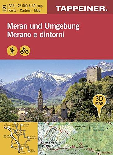 KOKA121 Kombinierte Wanderkarte Meran und Umgebung - GPS kompatibel - Maßstab 1:25.000 (Kombinierte Sommer-Wanderkarten Südtirol)