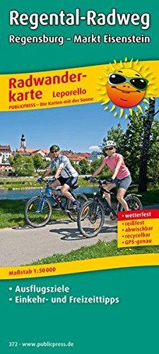 Regental-Radweg, Regensburg - Markt Eisenstein: Leporello Radtourenkarte mit Ausflugszielen, Einkehr- & Freizeittipps, wetterfest, reissfest, ... 1:50000 (Leporello Radtourenkarte / LEP-RK)