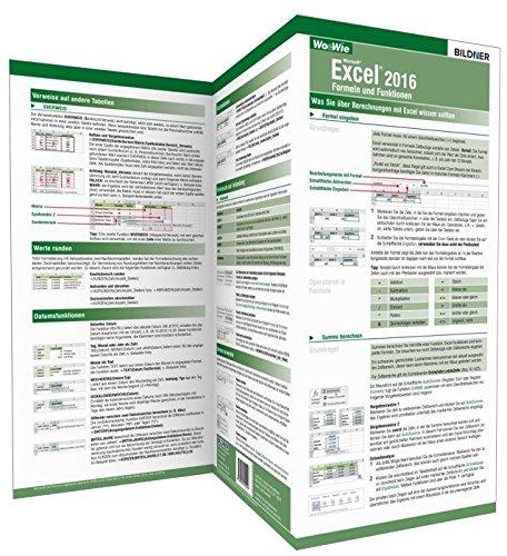 Excel 2016 - Formeln und Funktionen: Die schnelle Hilfe