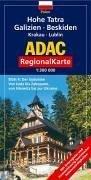 ADAC RegionalKarte Polen 4. Hohe Tatra, Beskiden, Galizien 1 : 300 000: Der Südosten. Von Lodz bis Zakopane, von Gleiwitz bis zur Ukraine. Mit Kennzeichnung touristischer Sehenswürdigkeiten