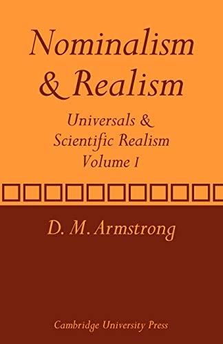 Nominalism and Realism: Universals and Scientific Realism (Universals & Scientific Realism)