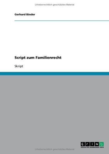 Script zum Familienrecht