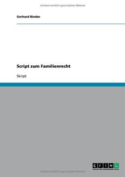 Script zum Familienrecht