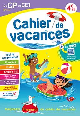 Cahier de vacances du CP au CE1, 6-7 ans : tout le programme !