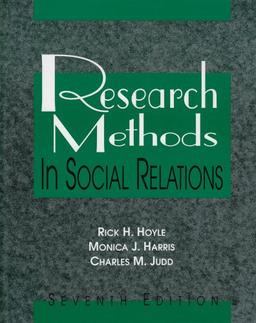 Research Methods in Social Relations