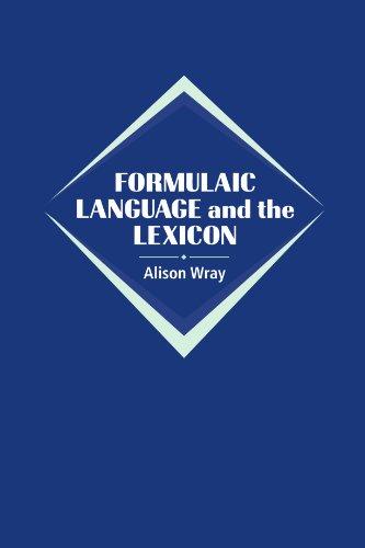 Formulaic Language and the Lexicon