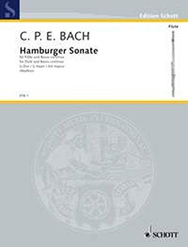 Hamburger Sonate G-Dur: Wq 133. Flöte und Basso continuo (Cembalo/Pianoforte), Violoncello (Viola da gamba) ad lib.. (Edition Schott)