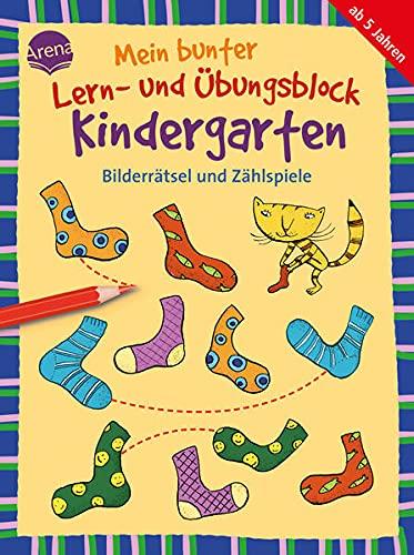 Mein bunter Lern- und Übungsblock Kindergarten. Bilderrätsel und Zählspiele: Mit zahlreichen Rätselaufgaben für Kinder ab 4 Jahren (Kleine Rätsel und Übungen für Kindergartenkinder)