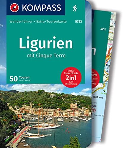 KOMPASS Wanderführer 5752 Ligurien mit Cinque Terre, 50 Touren: Wanderführer mit Extra-Tourenkarte 1:50.000, GPX-Daten zum Download.