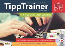 10 Finger Tippen für zu Hause am PC lernen - blind jedes Wort finden - Maschinenschreiben inkl. Tipp Trainer Software für den PC