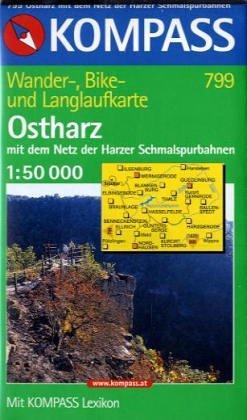 Kompass Karten, Ostharz: Wanderkarte. Mit dem Netz der Harzer Schmalspurbahnen