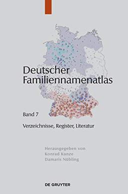 Deutscher Familiennamenatlas / Verzeichnisse, Register, Literatur