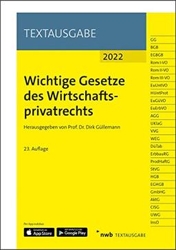 Wichtige Gesetze des Wirtschaftsprivatrechts (NWB Textausgabe)