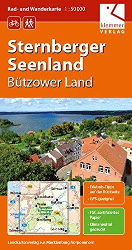 Rad- und Wanderkarte Sternberger Seenland: Bützower Land, Maßstab 1:50000, GPS geeignet, Erlebnis-Tipps auf der Rückseite