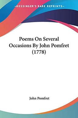 Poems On Several Occasions By John Pomfret (1778)