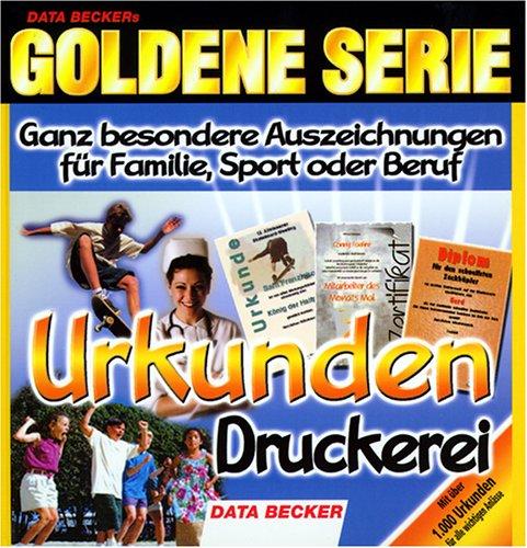 Goldene Serie Urkunden Druckerei