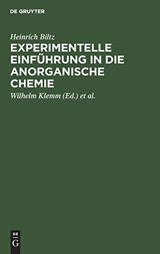 Experimentelle Einführung in die anorganische Chemie