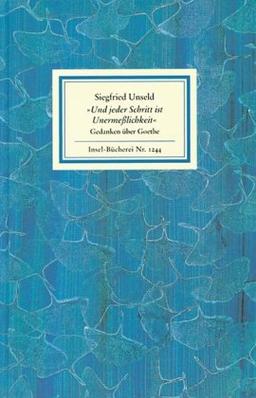 >Und jeder Schritt ist Unermeßlichkeit<: Gedanken über Goethe (Insel Bücherei)