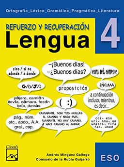 Refuerzo de lengua, repasa y aprueba, 4 ESO. Material complementario (Cuadernos ESO)