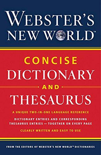 Webster's New World Concise Dictionary and Thesaurus