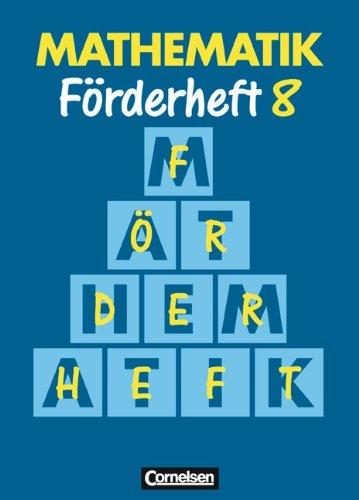 Mathematik Förderschule - Förderhefte: Mathematik, Neue Ausgabe für Sonderschulen, Förderhefte, H.8