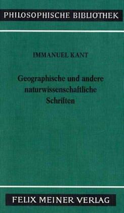 Philosophische Bibliothek, Bd.298, Geographische und andere naturwissenschaftliche Schriften.