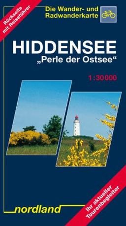 Nordland Karten, Hiddensee: Perle der Ostsee. Rückseite mit Reiseführer