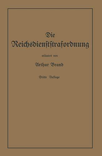 Die Reichsdienststrafordnung (RDStO)