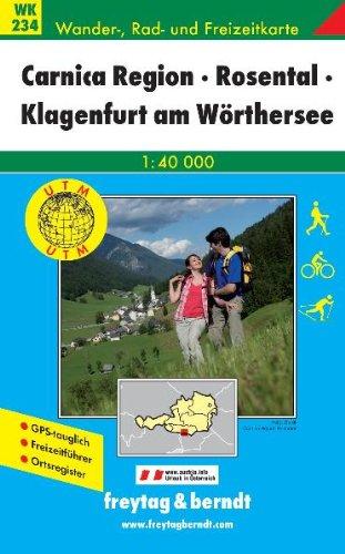 Freytag Berndt Wanderkarten, WK 234, Carnica Region - Rosental - Klagenfurt am Wörthersee, GPS, UTM - Maßstab 1:40 000: Mit Freizeitführer durch ... Klagenfurt (Hiking Maps of the Austrian Alps)