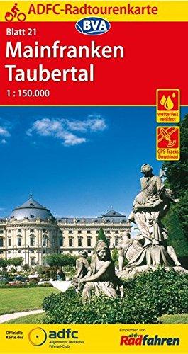 ADFC-Radtourenkarte 21 Mainfranken Taubertal 1:150.000, reiß- und wetterfest, GPS-Tracks Download (ADFC-Radtourenkarte 1:150000)