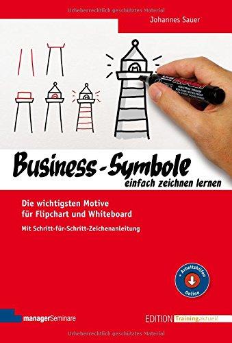 Business-Symbole einfach zeichnen lernen. Die wichtigsten Motive für Flipchart und Whiteboard. Mit Schritt-für-Schritt-Zeichenanleitung